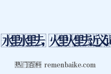 水里水里去，火里火里去近义词是什么意思的图片